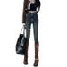 Direct From The Manufacturer, Fleece-lined, Thickened, Slim-fit, Cement Gray Skinny Jeans For Women, New Slimming And_mkmklike.com