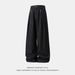 Men's Raw Denim Retro Black Jeans Straight Leg Loose Fit Casual Long Pants Textured Handmade Triangular Needle Embroidery Spring Style_mkmklike.com