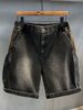 Men's Heavy Duty Washed Denim Cargo Shorts High Quality Black And Gray Loose Fitting_mkmklike.com