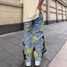 "Streetwear Embroidered Denim Jeans – Oversized Hip-Hop Style For Men & Women"_mkmklike.com