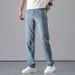High End Ice Silk Ultra-thin Jeans For Men's Casual Loose Straight Leg Men's Plus Size Tencel Wide Leg Pants_mkmklike.com