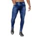 New Men's Trend Black Slim High Waist Denim Slim-Fit Pants For Men_mkmklike.com