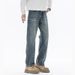 Cleanfit Autumn And Winter New Jeans Men's Fit Straight Tube Loose Plus Size Youth Middle Waist Tide Retro Washed Ten Miles Cocoa Eight Tubes_mkmklike.com