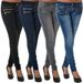Women's Mid-Rise Skinny Jeans | Slimming Stretch Denim | Stylish Zipper Detail For A Flattering Fit_mkmklike.com