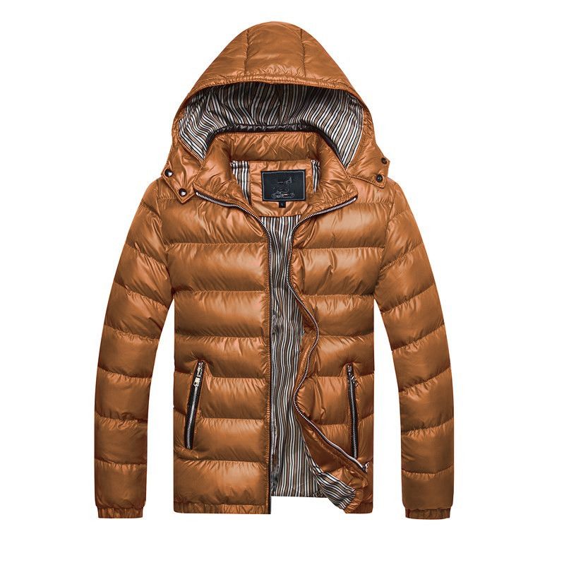 Men's autumn and winter cotton-padded jacket men stand collar men slim warm men cotton-padded jacket jacket_mkmklike.com
