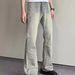 Men's Clothing Retro Street Washed Versatile Flared Jeans Casual Old Zipper Casual Trousers Vibe Trendy Pants_mkmklike.com