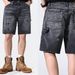 Men's Splatter Paint Denim Shorts – Straight Fit 5-Inch Inseam Cotton Casual Summer Shorts For Men_mkmklike.com