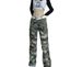 Men's & Women's Distressed Camo Jeans - High Waist Straight Leg Pants With Washed Effect, Unisex Streetwear Fashion_mkmklike.com
