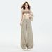Wholesale American Retro High-waisted Loose Wide-leg Pants With Tie-dye Print, Niche Design Straight-leg Jeans For Women_mkmklike.com