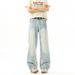 Men's Clothing Light Blue Reverse Wear Ripped Jeans For Men Straight Leg Hip Hop Pants Summer Style Cool Sophisticated Denim_mkmklike.com