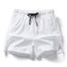 Men's Clothing Summer pants new style ice silk thin fashion casual loose drawstring three-quarter pants men's beach swimming large size shorts_mkmklike.com