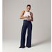 Tummy Control Wide Leg Jeans For Women - High Waist Comfort Stretch Denim Pants With Front Button Details, Casual & Office Wear_mkmklike.com