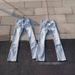 Cleanfit Unisex Ice Blue Washed Denim Jeans 3.0 Cat Whisker Stitching Slight Flare Streetwear Essential Men's Clothing Size S-XL_mkmklike.com