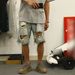 KANYE High Street Washed Distressed Denim Shorts Loose Casual Wide Leg Cotton Midweight Black Blue FOG Splatter Paint_mkmklike.com