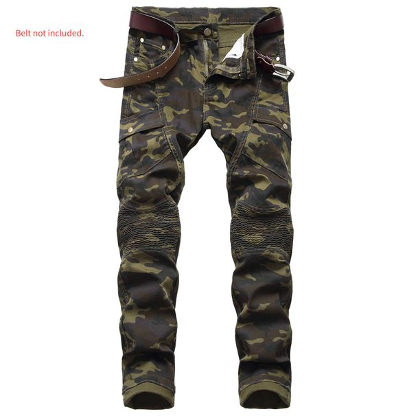 Men's Clothing Camouflage Jeans, Trendy And Stylish Slim Fit Stretch Camouflage Trousers_mkmklike.com