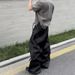 Men's Vintage Button-Fly Jeans – Relaxed Wide-Leg Denim Pants With Distressed Wash, Cleanfit Aesthetic For Streetwear & Retro Styling_mkmklike.com