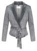 Women's Streetwear Denim Suit Set - Slim Fit Blazer & Distressed Jeans (Grey Set, S-XL)_mkmklike.com