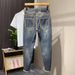 2025 Spring And Autumn New Fashion Trend Retro Straight Stretch Jeans Men's Loose Comfortable Sports High Quality Pants 28-36_mkmklike.com
