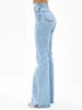 Women’s Flared Jeans – Casual Bell-Bottom Denim Pants With Mid-Rise Waist & Zip Fly (Sizes 25-32, Cotton Blend, Washed Blue, Office & Street Style)_mkmklike.com