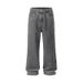 Men's Clothing High Street Washed Loose Wide Leg Pearl Full Diamond Print Stacked Jeans Jeans_mkmklike.com