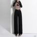 High Waisted Straight Leg High Quality Women's Jeans Slim Fit Sophisticated Wide Leg Loose Fit Drape for Spring Autumn_mkmklike.com