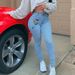 Fashion Women's Printed Butterfly High Waist Skinny Jeans - Stretch Denim Pants With 4 Pockets, Comfort Fit, S-3xl_mkmklike.com