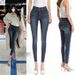 High-Waist Stretch Pencil Jeans For Women - Slimming Fit, Built-In Hip Pads, Retro Wash, Straight-Leg & Cropped Style (Vintage Blue, XS/S/M/L)_mkmklike.com