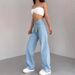 High Street plus Size Straight Leg Jeans for Women Fashionable Slim Fit Trousers Elegant Russian Cross Border Trade Style Spring Autumn_mkmklike.com