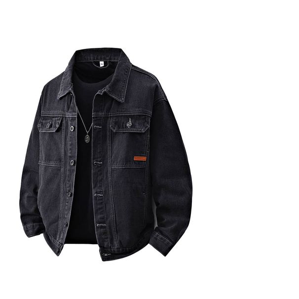 Men's Clothing High End Denim Jacket For Men Autumn And Winter Thick Korean Style Embroidered Long Sleeved Top Douyin Retro Versatile Men's Jacket_mkmklike.com