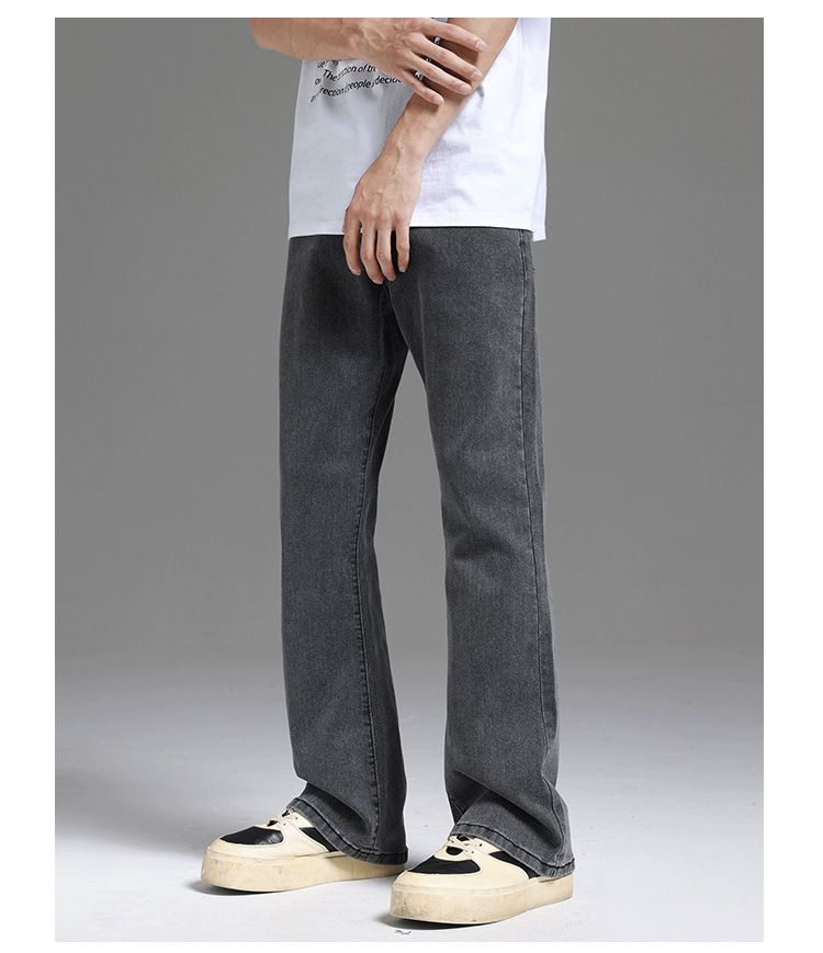 Vintage Washed Bootcut Jeans For Men – Distressed Tapered Denim Pants With Muddy Finish (S-3XL, 7 Colors, Mid-Rise Straight Leg)_mkmklike.com