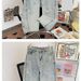 Men's Washed Straight-Leg Jeans – Vintage Streetwear Denim With Embroidered Accents_mkmklike.com