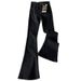 American-style Black Flared Jeans For Women, New Spring Collection, Slim-fit, Stretchy Bell-bottom Pants, High-waisted,_mkmklike.com