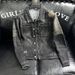 Loom European And American Style Men's Trendy Retro Embroidered Black Denim Jacket Top 206858P205_mkmklike.com