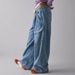 Utility Cargo Pants For Women – Vintage Washed Denim Workwear (S-XL, Mid-Rise, Relaxed Fit, No Stretch, Street Style, Fall Casual)_mkmklike.com