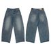 Men's Clothing American High Street Wide Leg Curved Jeans Men's Washed Wide Leg Distressed Banana Pants Straight Leg Pants_mkmklike.com