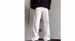American White Micro-pull Jeans Men's 2024 Autumn And Winter New Trendy Brand Versatile High Street Bell Pants Loose Straight-leg Pants_mkmklike.com