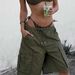 Women's High Quality Trendy Thin Cargo Shorts Loose Fit Versatile Five Point Pants Style_mkmklike.com