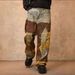 Men's Clothing Men's High Street Style 3D Digital Print Straight Leg Jeans Distressed Patchwork Wide Leg Loose Fit Mud Dyed Pants_mkmklike.com