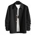 European And American Cross-Border Single-Breasted Jacquard Casual Jacket Patchwork Design Simple Solid Color_mkmklike.com