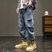 Men's Clothing Men's Heavyweight Washed Retro Style Multi Pocket Jeans Tapered Cuffs Thickened Cargo Pants Plus Size Trendy Autumn Winter_mkmklike.com