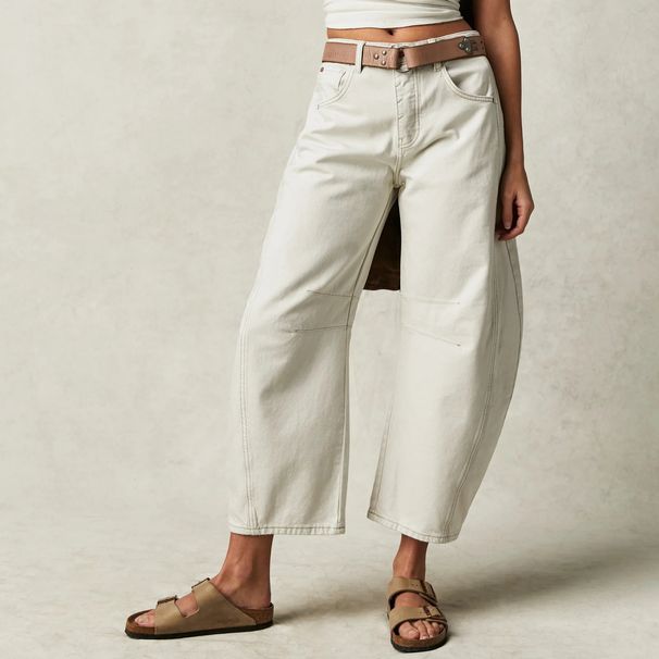 Women's Casual Loose mid Waist Leg Jeans Autumn Independent Website Cross Border EBay Europe And America 16848_mkmklike.com