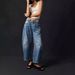 Women's Clothing Loose Wide Leg Pants Low Waist Washed Denim Trousers _mkmklike.com