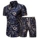 Men's Clothing Short Sleeve Shirt Printed Shirt Set _mkmklike.com