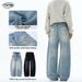 Unisex American Vintage Embroidered Flared Jeans - 70s Retro Wide Leg Bell Bottom Denim Pants With Crescent Embroidery_mkmklike.com