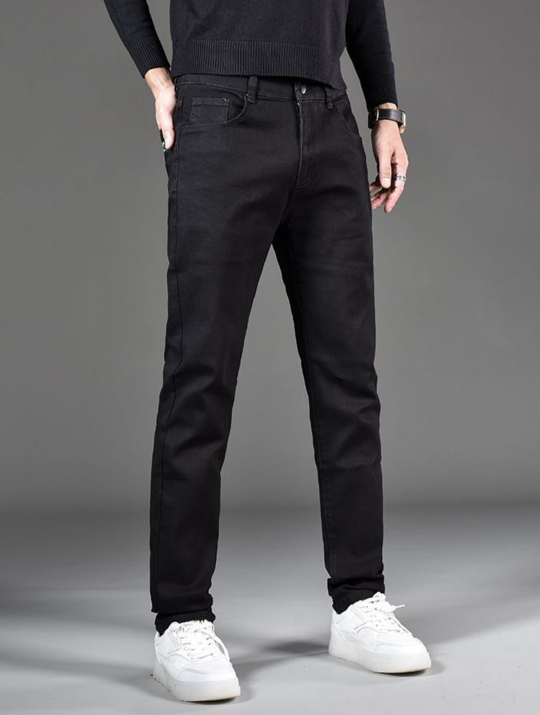 Men's Clothing Spring And Autumn Jeans Men's Slim Straight Trousers Summer New Elastic Casual Pants Men_mkmklike.com