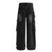 Functional Style Personality Multi-Pocket Denim Cargo Men's Punk Washed Vintage Design Loose Straight Pants_mkmklike.com