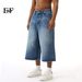 EF JEANS | 2024 Summer New American Fashion Retro Loose And Thin Seven-point Jeans Trendy Versatile Blue_mkmklike.com