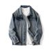 Large Size Men's Spring And Autumn New American Retro Denim Jacket Men's High Street Plus Fat Plus Size Loose Denim Jacket_mkmklike.com