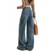 Women's Vintage High-Waisted Banana Jeans – Flared Wide-Leg & Relaxed Fit (Retro 70s Style, Comfortable & Trendy)_mkmklike.com