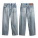 Men's Clothing & Archer0603 & Autumn/Winter American Retro High Street Distressed Washed Flared Jeans Men's Loose Whiskered Wide Leg Pants_mkmklike.com